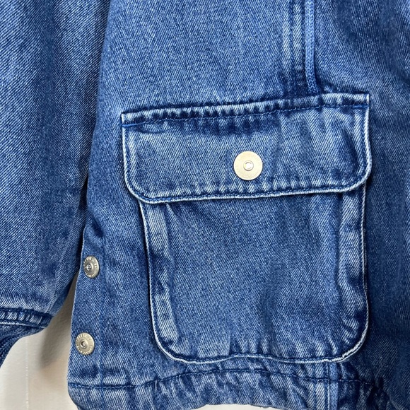 Vintage Denim Zip Up Moto Jacket Sz M - Picture 11 of 12